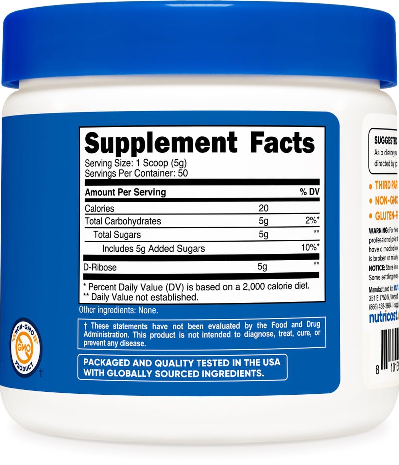 مسحوق دي-ريبوز من نوتريكوست (250 غرام) - Image 5